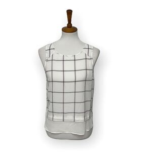 White House black market Halogen style sleeveless sheer under layer nice top xs